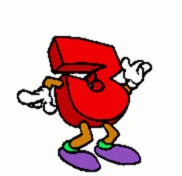 Grooving Red Number Three GIF