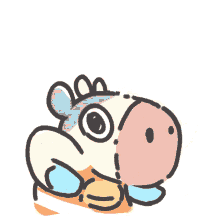 Groovy And Colorful Dancing Cow Animation GIF