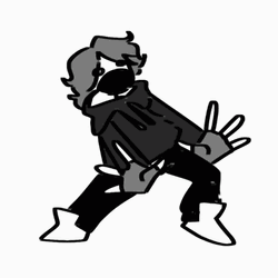 Groovy Dancing Kid On Face Mask Art GIF