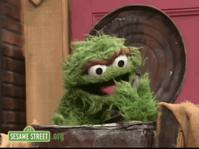 Grouch Couch Box On Red Couch GIF