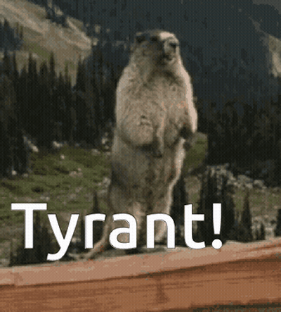 Ground Squirrel On Hind Legs With Tyrant GIF