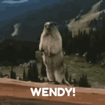 Ground Squirrel Standing On Hind Legs With Wendy GIF
