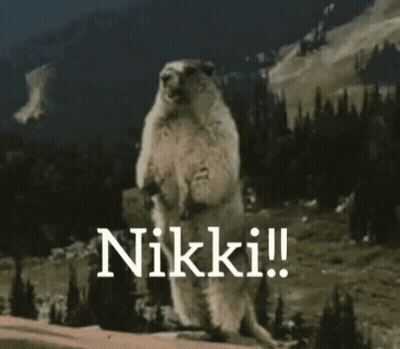 Groundhog On Hind Legs Says Nikki GIF