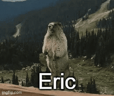 Groundhog Standing On Hind Legs Named Eric GIF