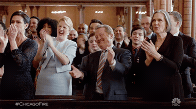 Group Applauding In Church Chicagofire GIF