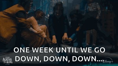 Group Around Coffin Saying One Week Until We Go Down Down Down