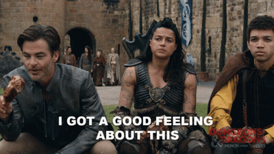 Group At Castle Saying I Got A Good Feeling About This GIF