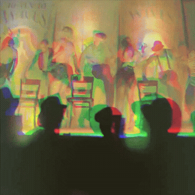 Group At Stage With A Few Steps Sign GIF