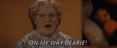 Group At Table On My Way Dearie GIF