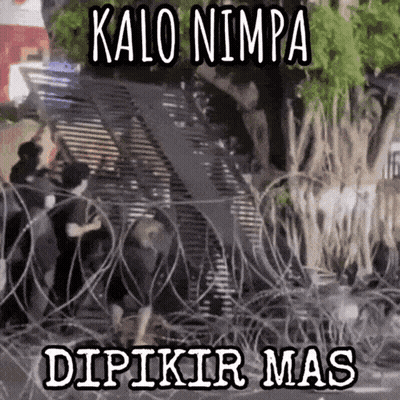 Group Behind Barbed Wire Kalo Nimpa Dipikir Mas GIF
