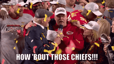 Group Celebrating Super Bowl Victory Saying How Bout Those Chiefs GIF