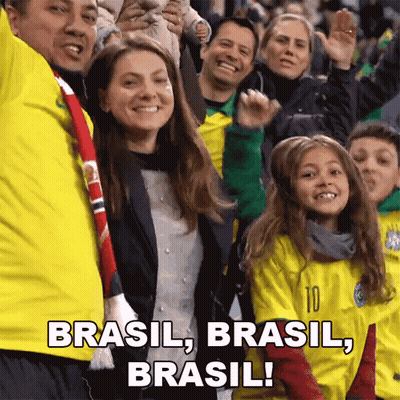 Group Cheering Brasil Brasil Brasil GIF