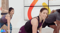 Group Dance Workout Lunge GIF
