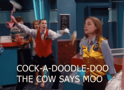 Group Dancing Cock-A-Doodle-Doo The Cow Says Moo GIF