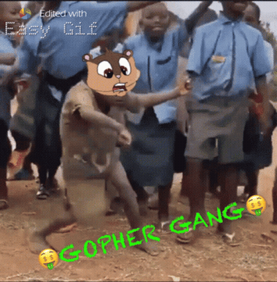 Group Dancing Gopher Gang GIF