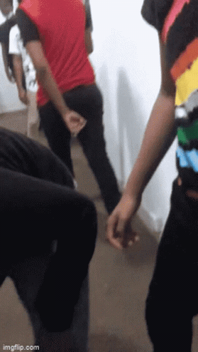 Group Dancing Holding Hands GIF