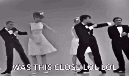 Group Dancing In Black And White GIF