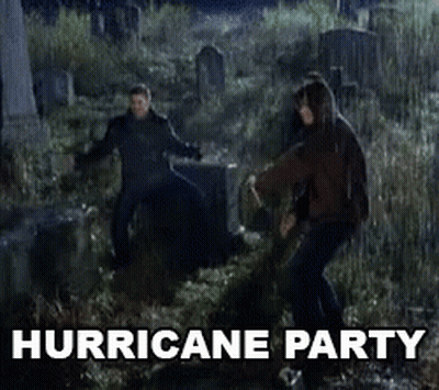 Group Dancing In Cemetery Hurricane Party GIF