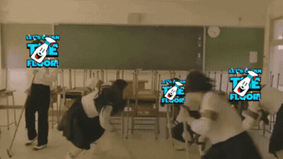 Group Dancing In Classroom Saying Let's Go GIF