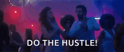 Group Dancing In Club Saying Do The Hustle GIF