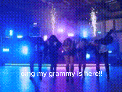 Group Dancing In Dark Room Omg My Grammy Is Here GIF