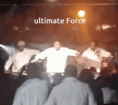 Group Dancing in Dark Room Saying Ultimate Force