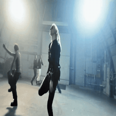 Group Dancing In Dark Room With A Shirt GIF