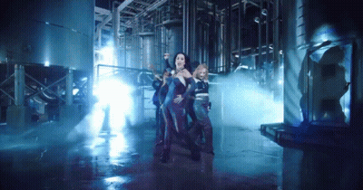 Group Dancing In Dark Room With Smoke GIF