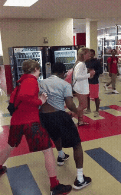 Group Dancing In Front Of Gatorade Vending Machine GIF