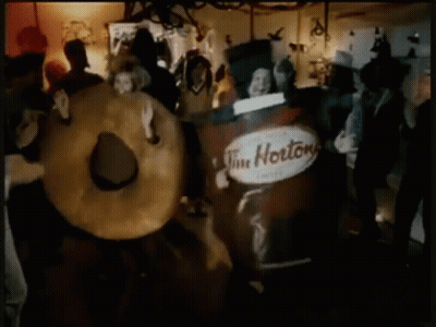 Group Dancing In Front Of Tim Hortons Can GIF