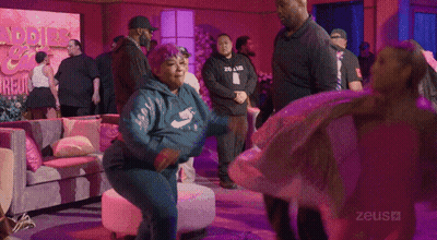 Group Dancing In Purple Lights With Zeusa GIF