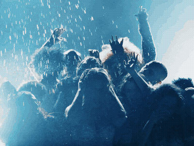 Group Dancing In Rain GIF
