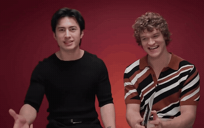 Group Dancing In Red Room GIF