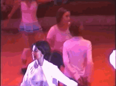 Group Dancing In Red Room GIF