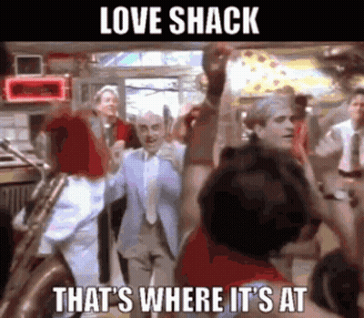 Group Dancing In Restaurant Love Shack That's Where It's At GIF