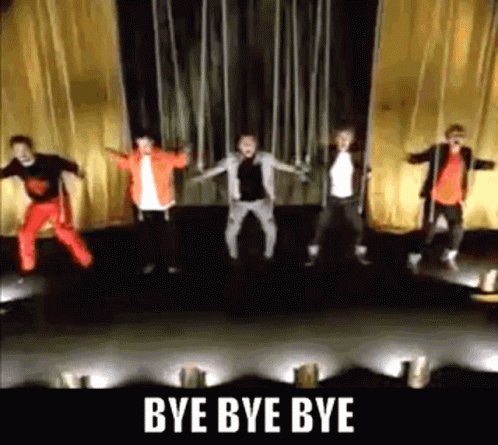 Group Dancing On Stage Bye Bye Bye GIF