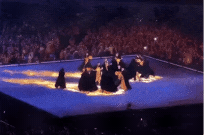 Group Dancing On Stage In Stadium GIF