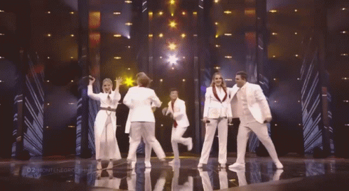 Group Dancing On Stage Montenegro GIF