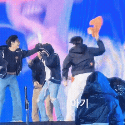 Group Dancing On Stage One Wearing Black Jacket GIF
