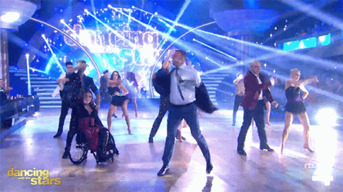 Group Dancing On Stage With Dancing Stars GIF