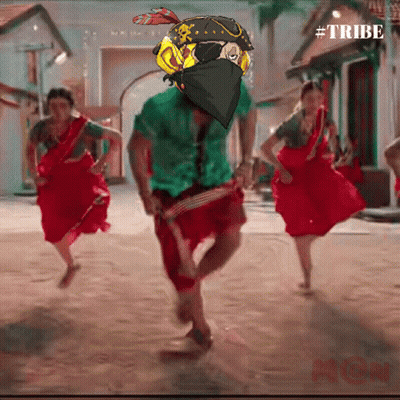 Group Dancing On Street With #Tribe Hashtag GIF