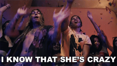 Group Dancing Saying I Know That She's Crazy GIF