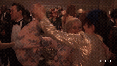 Group Dancing With Netflix Logo GIF