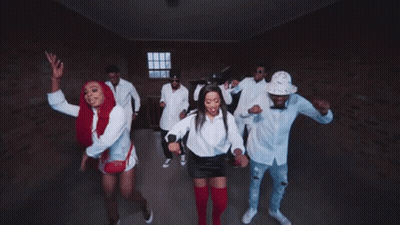 Group Dancing Woman With Bunny Ears GIF