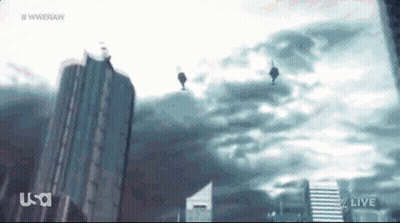 Group Flying Through Cloudy Sky With USA Letters GIF