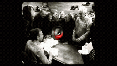 Group Gathered Around Table Saying Emergency GIF