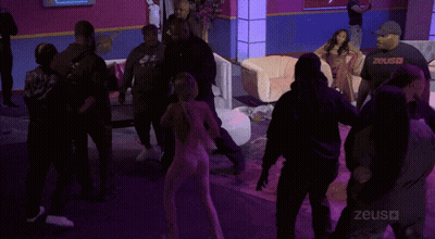 Group Gathered In Room With Zeus GIF