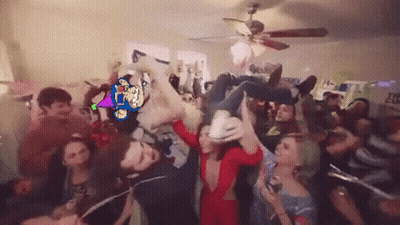 Group Having Party With Sign Saying The Cup GIF