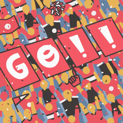 Group Holding Go Signs GIF