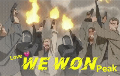 Group Holding Guns Saying We Won Peak GIF